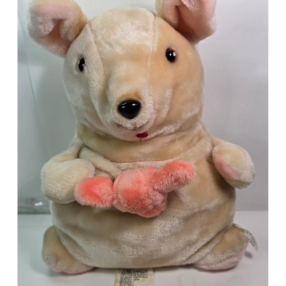 Vintage 1988 Springs Industries Plumpers Kangaroo Pajama Bag Plush Joey 14"